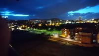 Nachts an unserem Hotel in Belfast