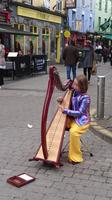 Harfen-Straßenmusik in Galway