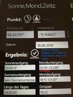 16.06.2016: Wir sind ganz im Norden - die Sonne geht nicht mehr unter