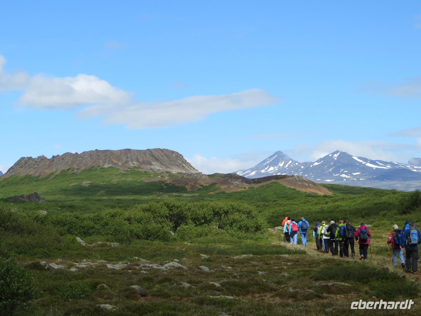 13.06.2016: Unsere erste Wanderung ... zum Kraterrand des Eldborg