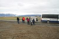 Fahrt durchs Hochland - Blick auf den Gletscher Langjökull 