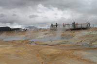 Fotostopp an den Schlammquellen von Námaskarð 