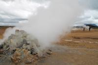 Fotostopp an den Schlammquellen von Námaskarð 