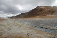 Fotostopp an den Schlammquellen von Námaskarð 