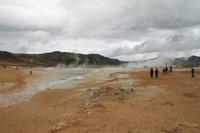 Fotostopp an den Schlammquellen von Námaskarð 