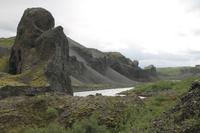 Wanderweg Hijóòaklettar - zum Fluss Grenisbjörg 