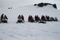 Schneemobiltour auf dem Vatnajökull Gletscher