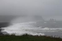 Fotostopp an den Felsnadelfelsen von Vik-i-Myrdal
