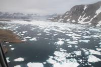 Flug nach Grönland - Blick auf das Eismeer