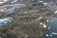 Blick auf Kulusuk in Grönland