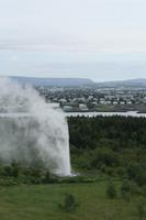 Künstlicher Geysir am Perlan