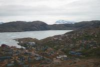 Blick auf Tasiilaq in Grönland