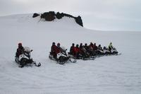 Schneemobiltour auf dem Vatnajökull Gletscher
