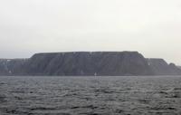 Das Nordkap vom Meer aus – leider verregnet