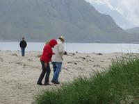 Am Strand von Haukland auf den Lofoten