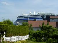 021 AIDAluna über den Dächern von Stavanger