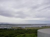 Ausblick vom Perlan - Flughafen von Reykjavik