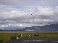 Kreuzfahrtschiff vor Reykjavik
