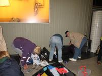 umpacken am Flughafen