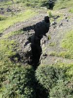 Geotektonische Grenze zwischen Europa und Amerika