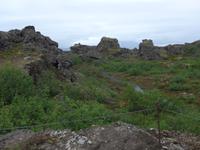 Island, Myvatn, dunkle Burgen