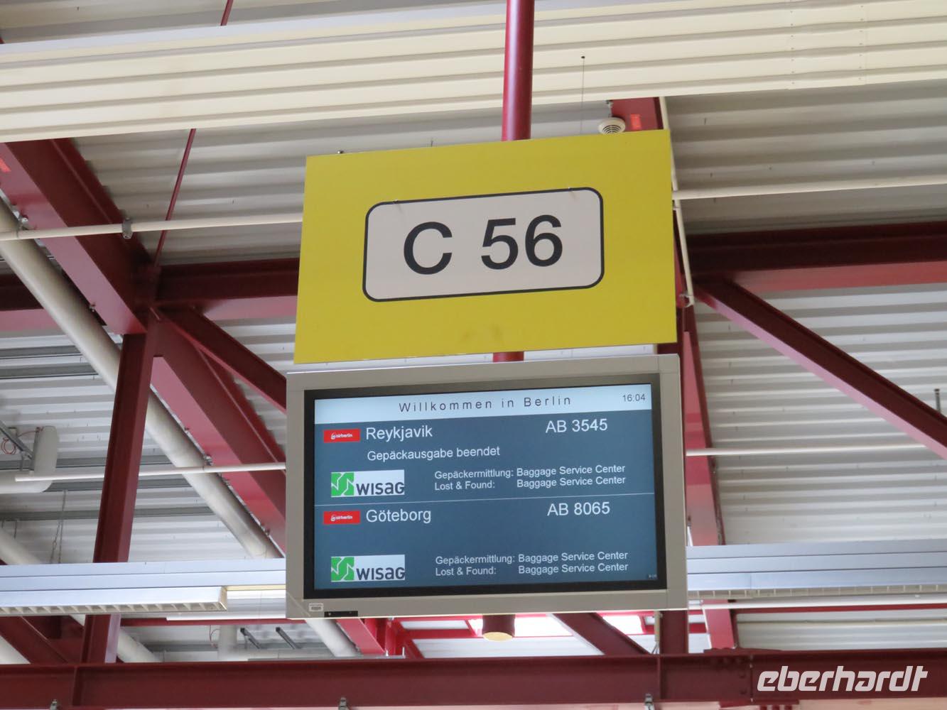 Island, Ankuft in TXL