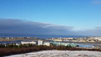 Island, Reykjavik, Blick vom Perlan zum Inlandsflughafen