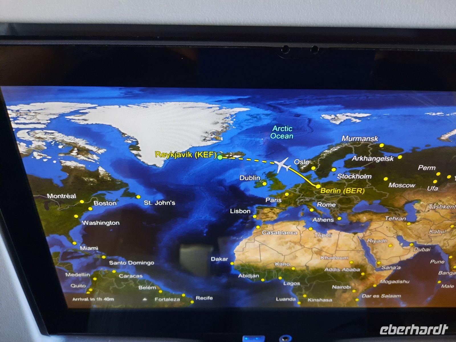 auf dem Luftweg nach Island