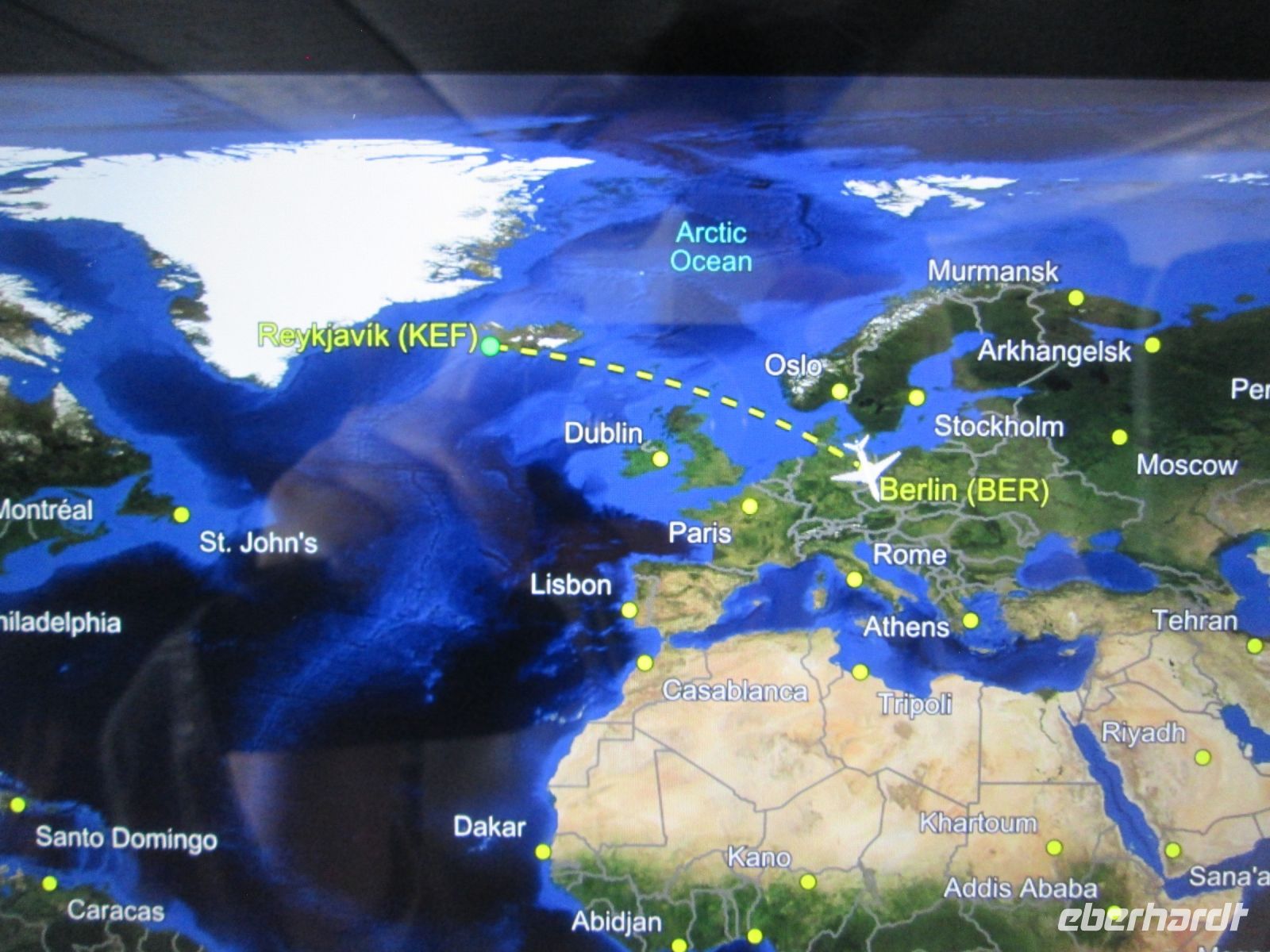 2546 Flugkilometer zwischen Berlin und Reykjavik