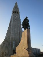 Reykjavik: Hallgrimskirche und Statue Leifr Eiricsson (Leiffur Eriksson)