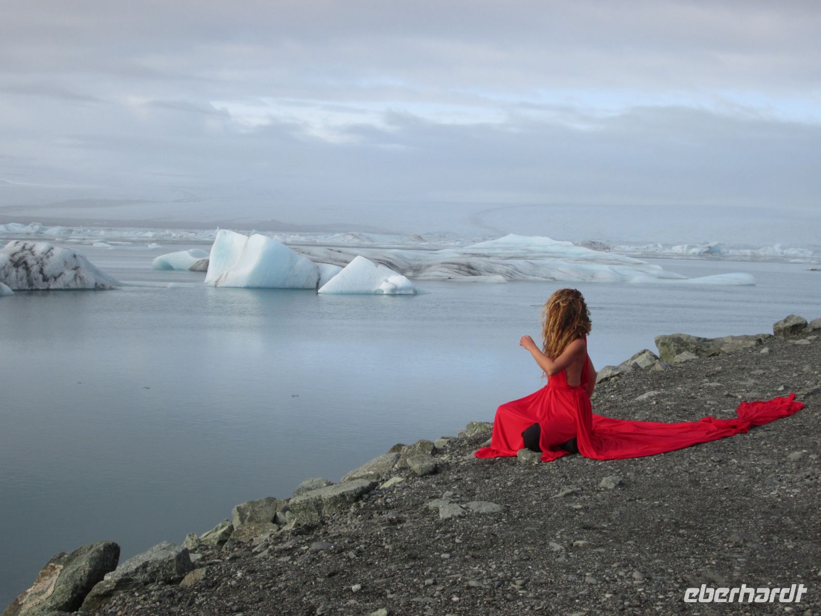 Fotoshooting an der Gletscherlagune