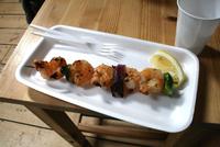 Der Shrimps-Spieß ist sehr zu empfehlen