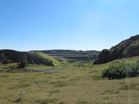 am Wasserfall Hjálparfoss