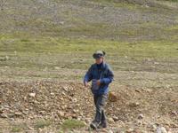 Gerald vor der Flussüberquerung