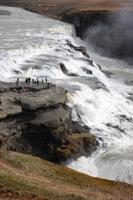Blick auf das Aussichtsplateau am Gullfoss