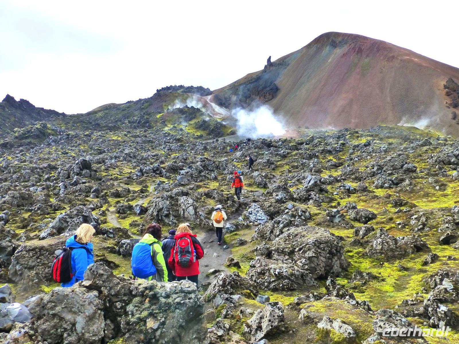 Wanderung im Hochland Landmannalaugar - zum Roten Berg