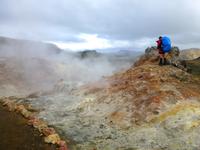 Dampfende Schwefelquelle im Hochland Landmannalaugar