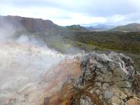 Dampfende Schwefelquelle im Hochland Landmannalaugar