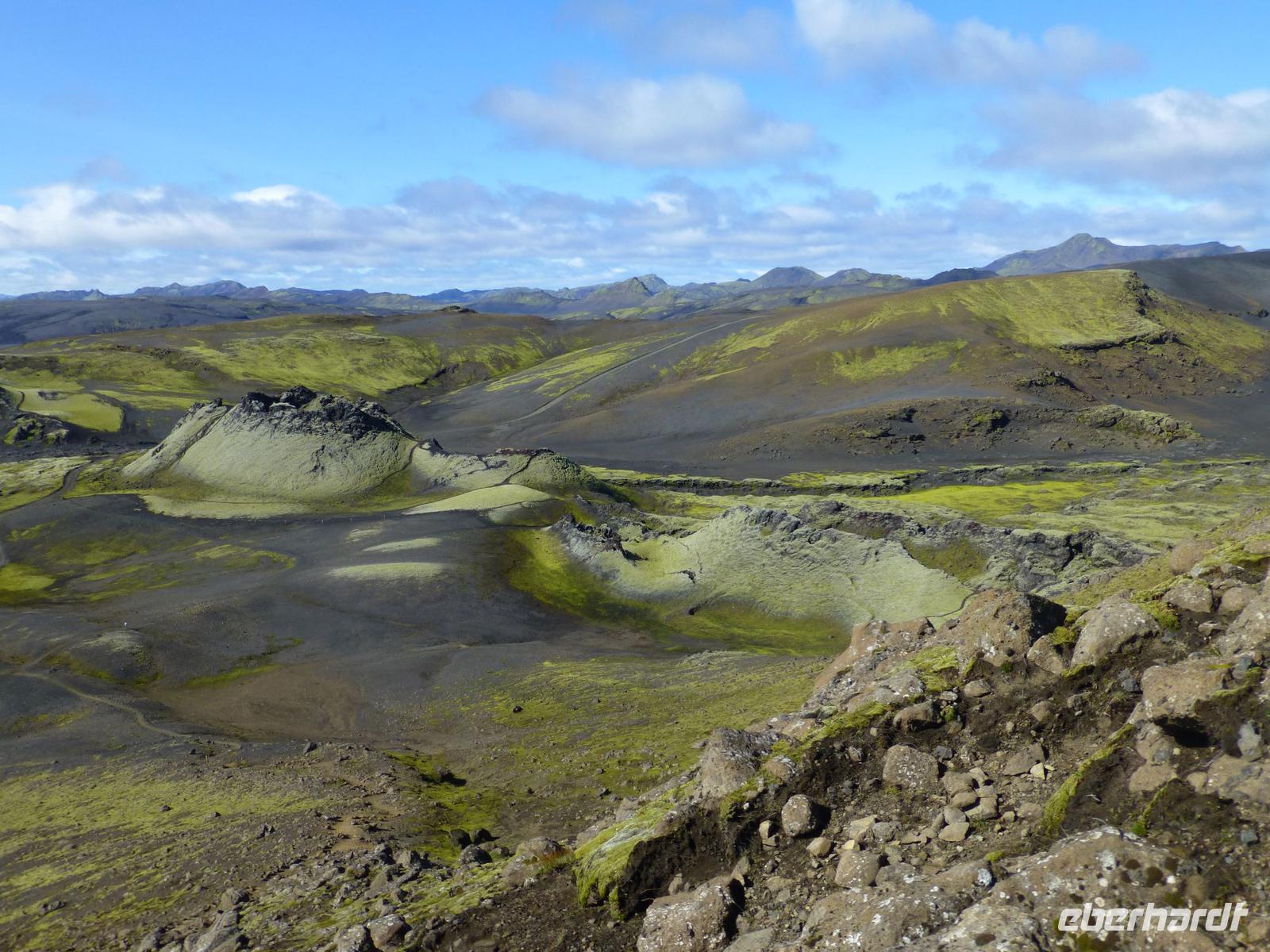 Wanderung auf den Laki - Blick auf die Kraterreihe