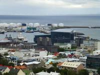 Blick von der Hallgrimskirche auf Reykjavik