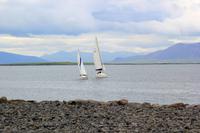 Reykjavik Blick auf den Hausberg Die Esja