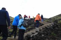 Island Krater Grabrok Aufstieg