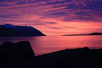 Island - Blick auf den Eyjafjördur - Sonnenuntergang