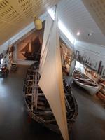 Dieses alte Fischerboot nahm den meisten Platz in der Sammlung ein.