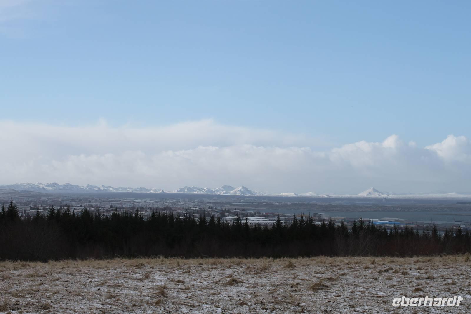 Aussicht auf Reykjavik vom Perlan