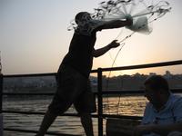 Netzauswurf zum fischen - See Genezareth