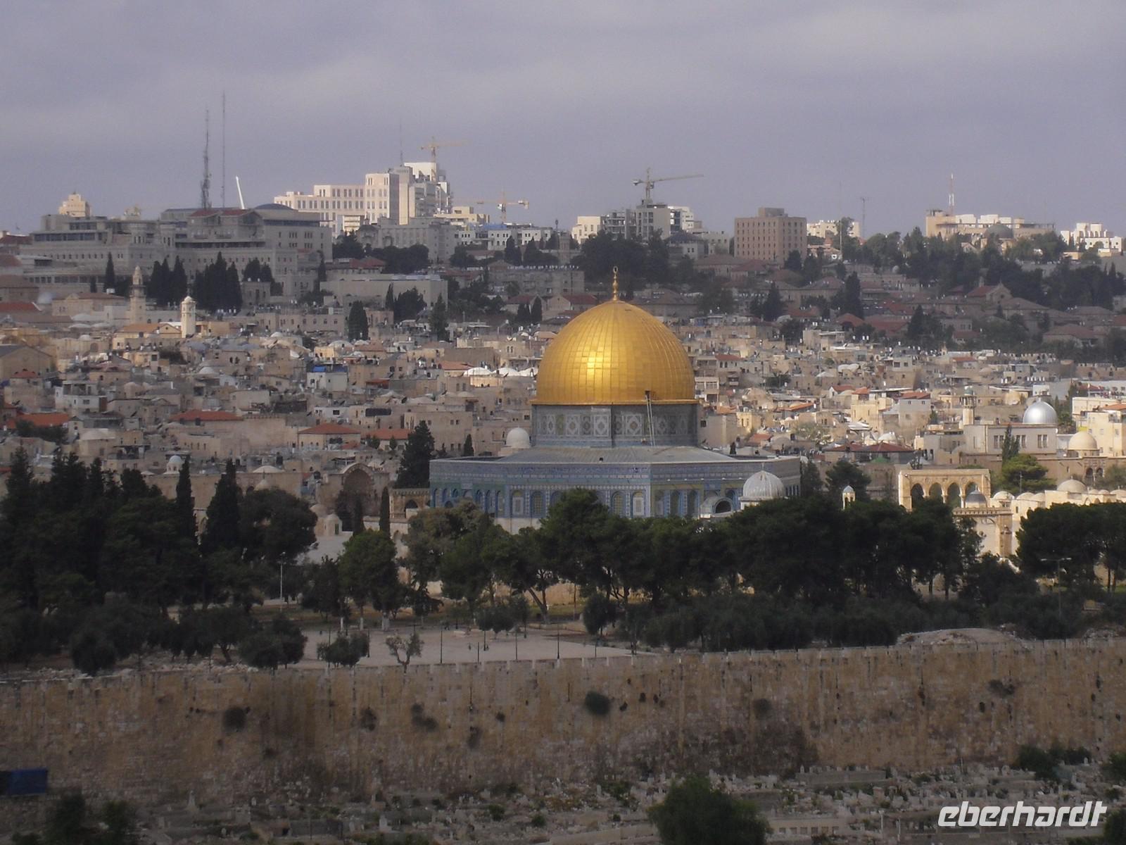Blick vom Ölberg auf Jerusalem