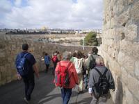 Spaziergang vom Ölberg hinunter in den Garten Gethsemane
