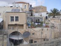 Ausblick von der Dachterrasse des österreichischen Hospizes auf die Altstadt Jerusalems