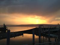 0134 Sonnenuntergang am See Genezareth